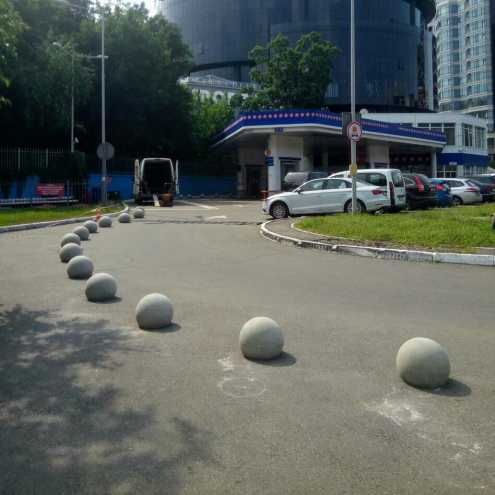 полусферы бетонные, антипарковочные ограничители